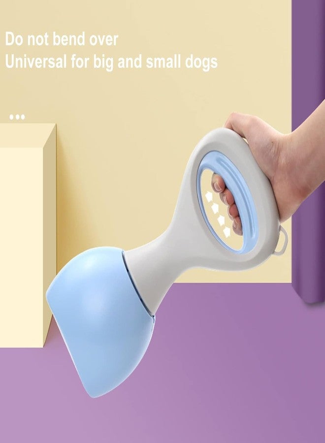 PRETOX Pet Poop Picker - Pooper Scooper for Small Potty Animal Waste Cleaner, Portable Dog Cleaning Pickup Folding Sanitary Pick Up Dispense with Steel Lock Large Dogs Tool Outdoor Picker, Large_ Blue - Image 2
